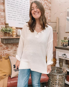 Spring Button Sweater