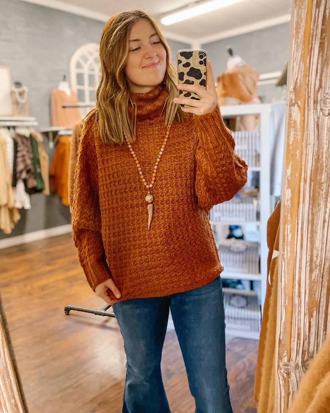 Camel Woven Sweater