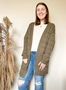 Woven Olive Cardi